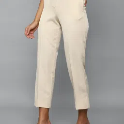 Allen Solly Cream Stripes Trousers image 3