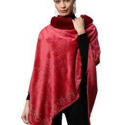 Global Republic Red Embellished Poncho-picture-40