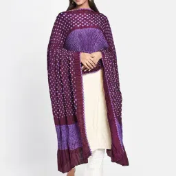 Fabindia Maroon & Purple Printed Dupatta-picture-43
