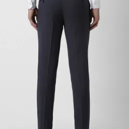 Peter England Navy Slim Fit Trousers image 2