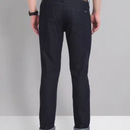 AD by Arvind Dark Blue Slim Fit Lightly Washed Jeans image 2