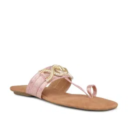 Inc.5 Women's Rose Gold Toe Ring Sandals image 2