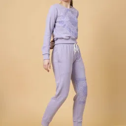 Rigo Light Purple Printed Pullover With Joggers image 3