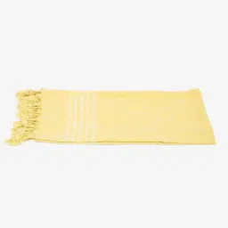 fabindia home Fabindia Zia Yellow Cotton 133 GSM Towel Set - Set of 2 image 3