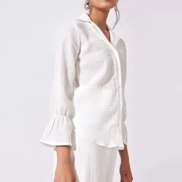 The Label Life White Textured Shirt image 3