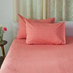 fabindia home Fabindia Coral Cotton 92 TC Single Bed Sheet With Pillow Cover image 3