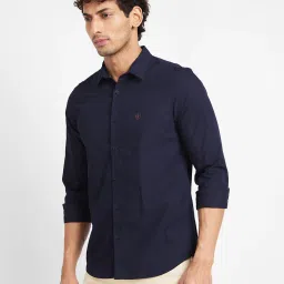 Being Human Navy Slim Fit Shirt image 3