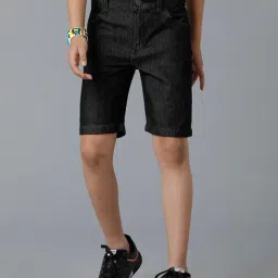 Under Fourteen Only Kids Black Solid Shorts-image-82