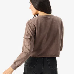 The Souled Store Brown Graphic Print Top image 2
