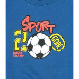 Bodycare Kids Royal Blue Printed Full Sleeves Sweatshirt image 3