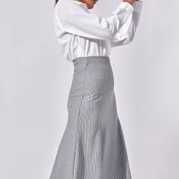 The Label Life Grey Printed A-Line Midi Skirt image 3