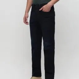 SELECTED HOMME Dark Blue Regular Fit Lightly Washed Jeans image 3