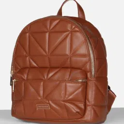 Van Heusen Brown Quilted Backpack image 2