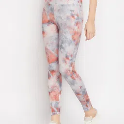 Clovia Grey Tie-Dye Active Tights image 3