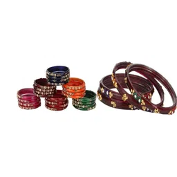 Somil Set Of 28 Glass Bangles Set-picture-15