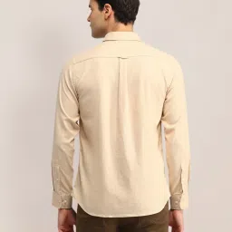 u.s. polo assn. U.S.Polo Association Beige Cotton Slim Fit Shirt image 2