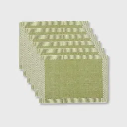 fabindia home Fabindia Avikar Green Cotton 535 GSM Mat - Set of 6 image 3