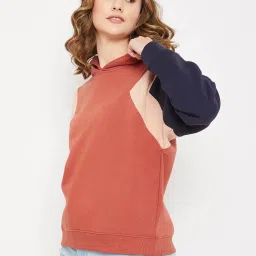 Cantabil Rust Color-Block Hoodie image 3