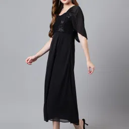 Latin Quarters Black Embellished Maxi Dress image 3