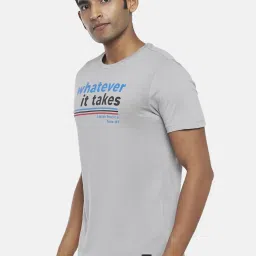 SF Jeans by Pantaloons Light Grey Cotton Slim Fit Printed T-Shirt image 3