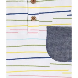 MINIKLUB Kids White Striped T-Shirt image 3