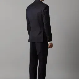 Louis Philippe Purple Slim Fit Texture Three Piece Suit image 2