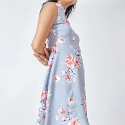 The Label Life Blue Floral Skater Dress image 3
