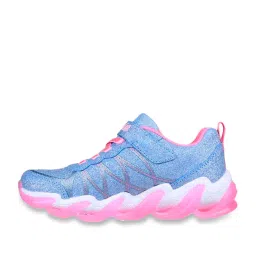 Skechers Girls HYPER SURGE Light Blue Pink Casual Party Wear image 3
