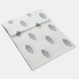 Fabindia Mina Buta Blue Cotton Printed 180 TC Double Flat Bedsheet with 2 Pillow Covers image 4