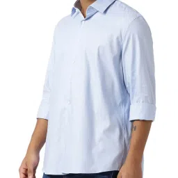 Calvin Klein Jeans Vista Blue Self Slim Fit Shirt image 3