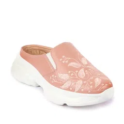 Fausto Women's Peach Mule Shoes image 3
