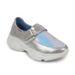 Fausto Women's Silver Walking Shoes image 3