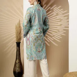 Nayam By Lakshita Green Relaxed Fit Printed Kurtas image 2