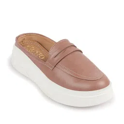 Fausto Women's Peach Mule Shoes image 3