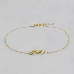 Zavya 925 Sterling Silver Infinity Glow Chain Flexible Anklets For Women image 3