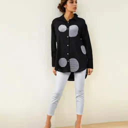 Autumnlane Black Pawan Onyx Printed Comfortable Fit Shirt image 3