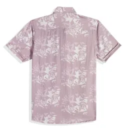 CHARCHIT Boys Levender Cotton Lycra Floral Shirt image 2