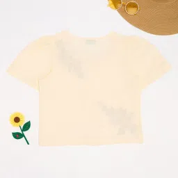 Akkriti by Pantaloons Girls Cream Top image 2
