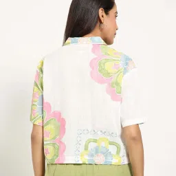 Akkriti by Pantaloons Snow White Printed Casual Shirt image 2