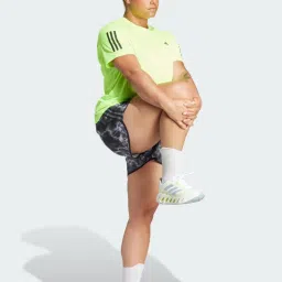 adidas Black & White Printed Running Shorts image 3