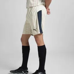 Puma White & Beige Regular Fit Striped Sports Shorts image 2