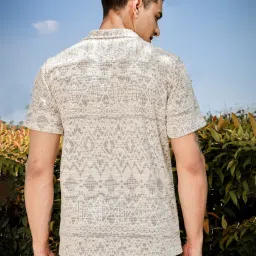 Thomas Scott Maroon Regular Fit Self Design Shirt image 2