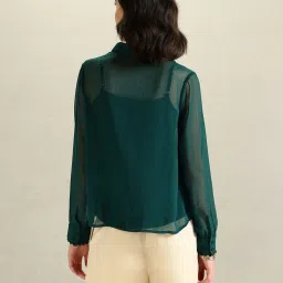U.S. Polo Assn. Green Self Design Shirt image 2