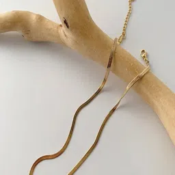 TEULRIP Stainless Steel Gold-Plated Titanium Steel Snake Chain Necklace-picture-25