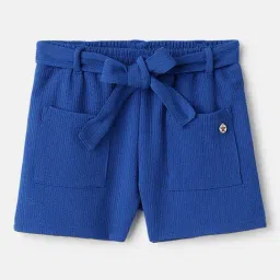 Elle Girls Blue Polyester Solid Shorts-picture-28