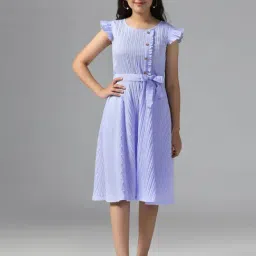 Ompax Kids Purple Fit & Flare Dress-image-20