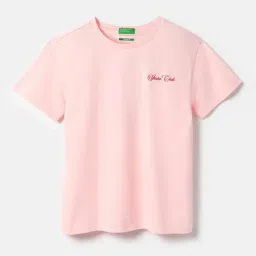 United Colors Of Benetton Girls Pink Cotton Regular Fit Graphic Print T-Shirt-picture-35