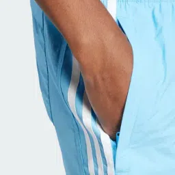 Adidas Originals Blue Regular Fit Striped Sports Shorts image 5