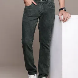 WROGN Men Straight Fit Heavy Fade Stretchable Jeans-picture-44