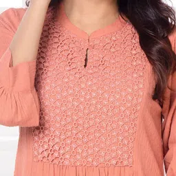 Saffron Threads Bishop Sleeve A-Line Midi Dress image 2